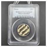 Maine State Quarter Pcgs Brilliant Uncirculated Mi