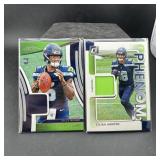 (2) Seahawks patch cards. Players are Elijah Arro.