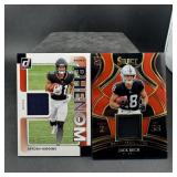 Football Patch Card Lot (2) Jaden Higgins & Jack B