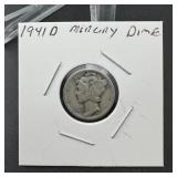 1941-d Mercury Silver Dime