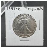 1947-d Walking Liberty Silver Half Dollar
