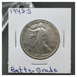 1943-s Walking Liberty Silver Half Dollar