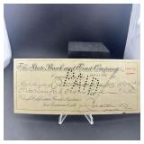 1903 State Bank and Trust Company Check