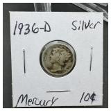 1936-d Mercury Silver Dime