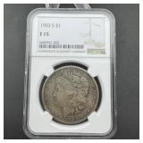 1903-s Morgan Silver Dollar Ngc F15