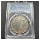 1921-d Morgan Silver Dollar Pcgs Ms64