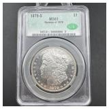 1879-s Morgan Silver Dollar Reverse Of 1878 Pcgs M