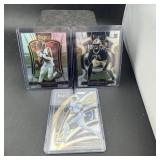 Lot of (3) Saints silver football cards including