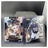 Lot of (2) silver football cards including Montez