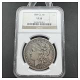 Key Date Rare1889-cc Morgan Silver Dollar Ngc Vf20