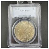 1921-s Morgan Silver Dollar Pcgs Ms64