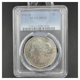 1921-d Morgan Silver Dollar Pcgs Ms63