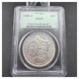 1890-o Morgan Silver Dollar Pcgs Ms63