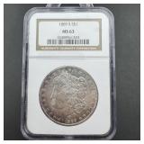 1889-s Morgan Silver Dollar Ngc Ms63