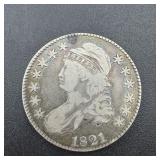1821 Capped Bust Half Dollar - Better Date