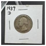 1937-d Washington Silver Quarter