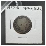 1897-s Barber Silver Quarter