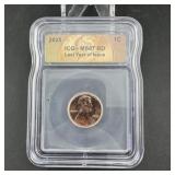 2025 Lincoln Cent Icg Ms67 Rd Last Year Of Issue