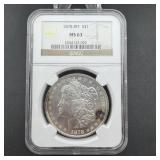 1878 8tf Morgan Silver Dollar Ngc Ms63