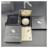 2014 Baseball Hall Of Fame Proof Silver Dollar