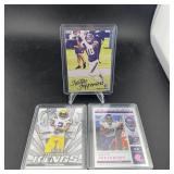(3) Justin Jefferson Football Cards Including Rook