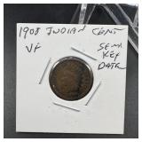 1908 Indian Head Cent Semi-key Date