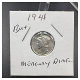 1941 Mercury Silver Dime