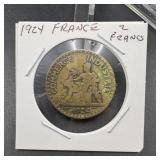 1924 France 2 Francs Token