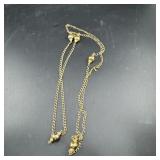 Monet Gold Tone Ball Necklace