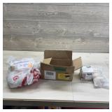 Sz 5 Diapers, Breastfeeding Cover, Baby Earmuffs -