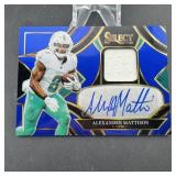 2025 Select Alexander Mattison Blue Patch Autogra9