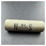 Vintage Buffalo nickel roll with two shield nickel