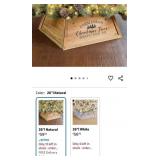 26" Wooden Trapezoid Tree Collar - "farm Fresh C