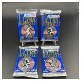 (4) Sealed Packs 1991 Ultra Flair Baseball Cards