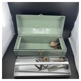 Metal Toolbox with Tools