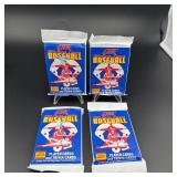 (4) Sealed Packs 1989 Major League Baseball Cards