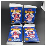 (4) Sealed Packs 1989 Major League Baseball Cards