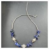 Sterling Silver Blue Lapis Necklace Southwest Styl