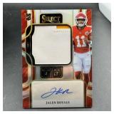 2025 Select Jalen Royals rookie patch auto footba.