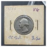 1953-S Silver Quarter