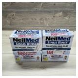 2 Pks Of 100 Qty Pre-mixed Packets Of Neilmed Sinu