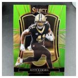 2025 Select Lime Green Alvin Kamara Football Card