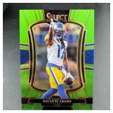 2025 Select Lime Green Davante Adams Football Card