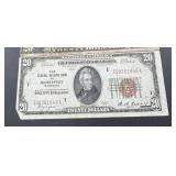 $20 National Currency Note Minneapolis and 1928 $2