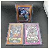 (3) NFL Numbered Football Cards Including Rookies