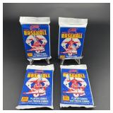 (4) Sealed Packs 1989 Major League Baseball Score