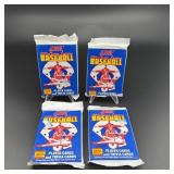 (4) Sealed Packs 1989 Major League Baseball Score