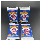 (4) Sealed Packs 1989 Major League Baseball Score