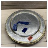 12 Galvanized Metal Trays -new