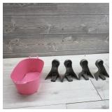 Four Cast Iron Table Legs